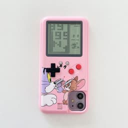 image-Tetris black and white screen Apple 13/12 suitable for iPhone 14promax game console mobile phone case xs/8p