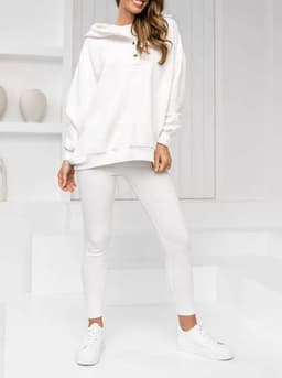 image-Women's 2024 Slim Hooded Sweatshirt Three-Piece Set