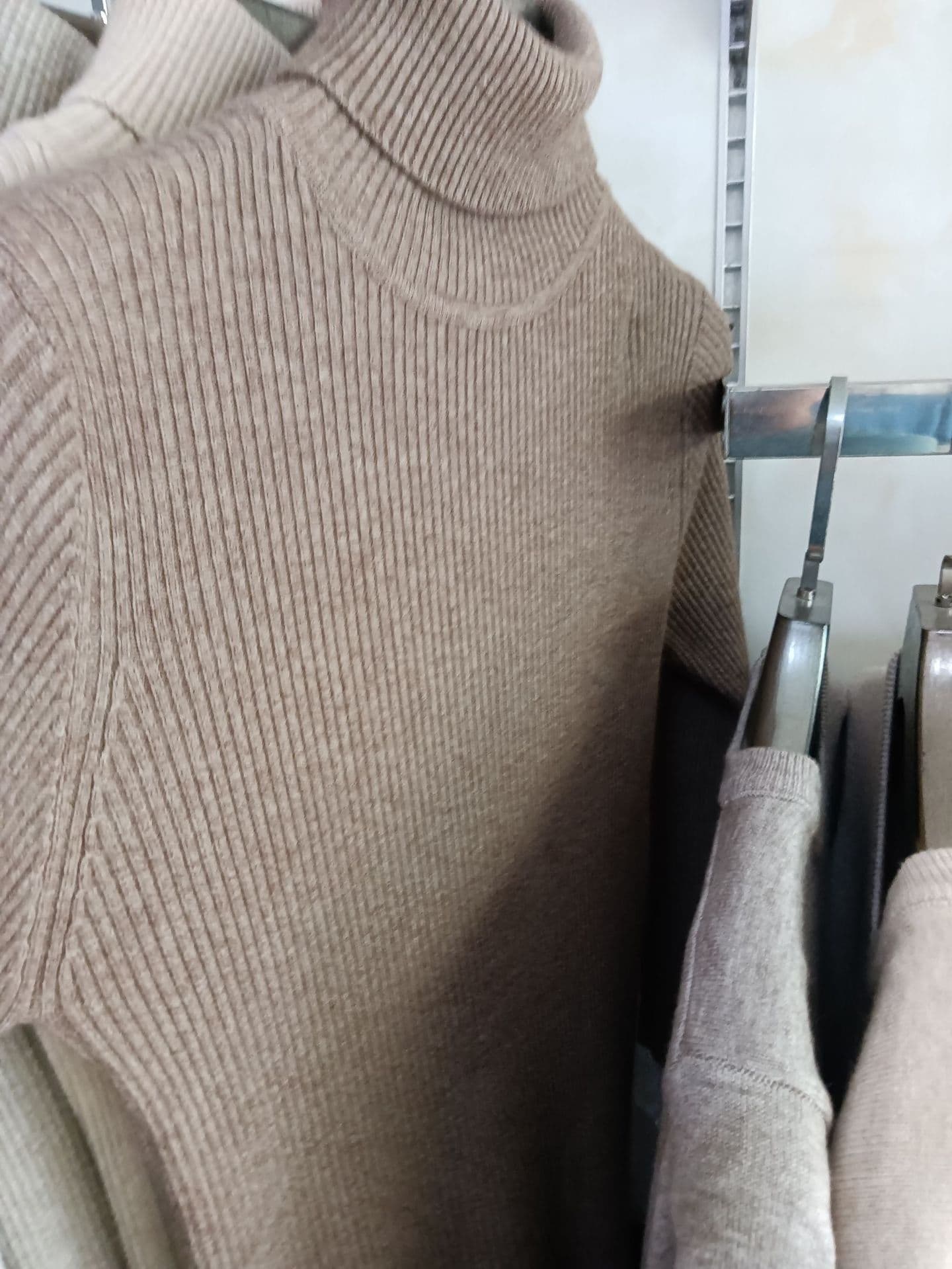 image-2022 autumn and winter new European and American cross-border men's vertical strip knitted pullover slim fit and thin solid color bottoming sweater men