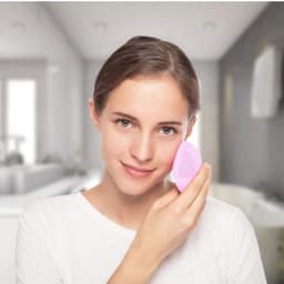 image-Electric Facial Cleanser Massager - Yellow Ultrasonic