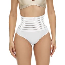 image-Women's High Waist Cotton Briefs Seamless Shaping