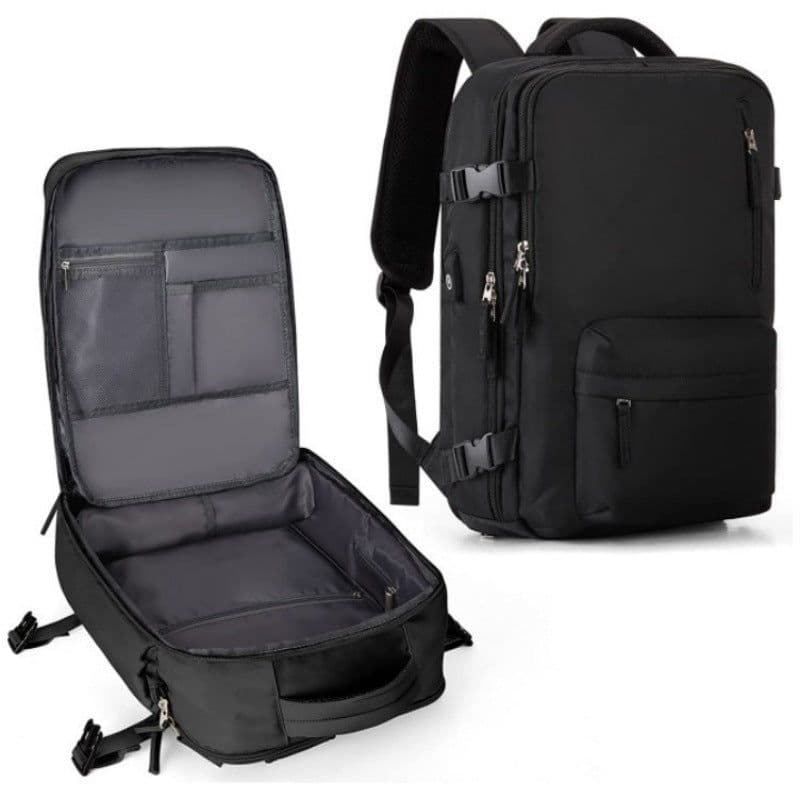image-USB Rechargeable Travel Backpack 20-35L Off White