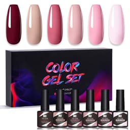image-Nee Jolie UV Gel Nail Polish Set - 6 Colors 8.5ml