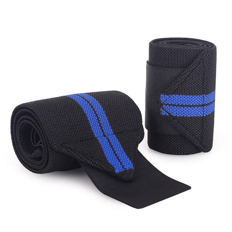 image-Sports Compression Wrist Wraps - Men's & Women's Elastic Wrist Guards 53CM White Red Stripe