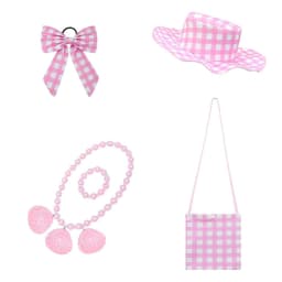 image-Barbie Character Accessories Set - Hat Bag Jewelry Bow