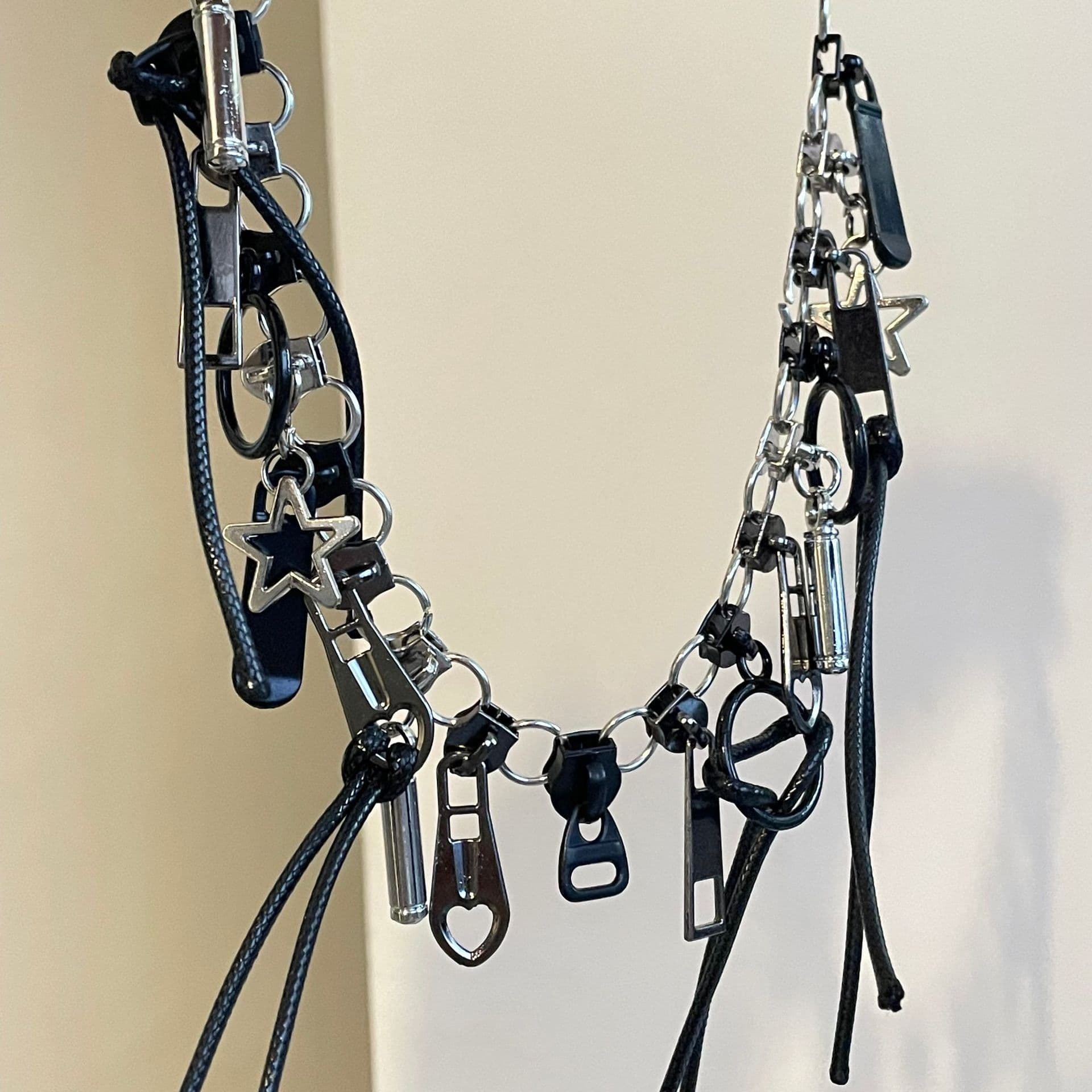 image-Multi-Zipper Necklace - Versatile, Cool Punk Style