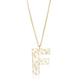 image-European and American new 26 English letter necklace hollow exaggerated large letter necklace men and women same style letter pendant necklace
