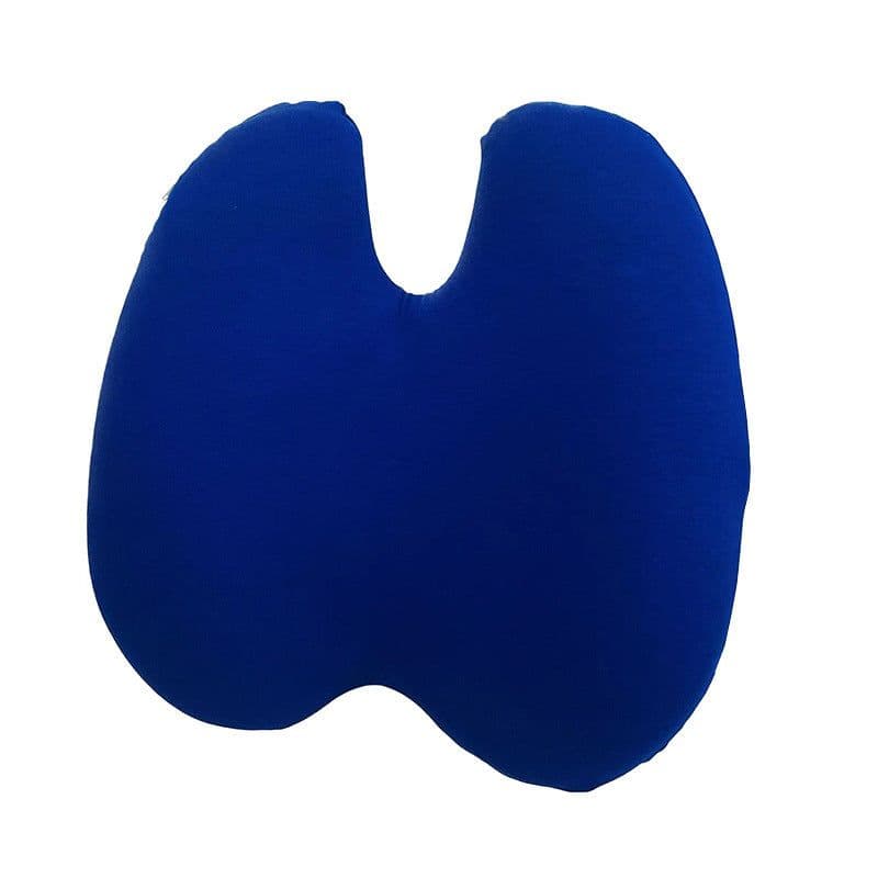 image-Office Chair Lumbar Cushion - Blue Memory Foam Backrest Pillow for Pregnant Women