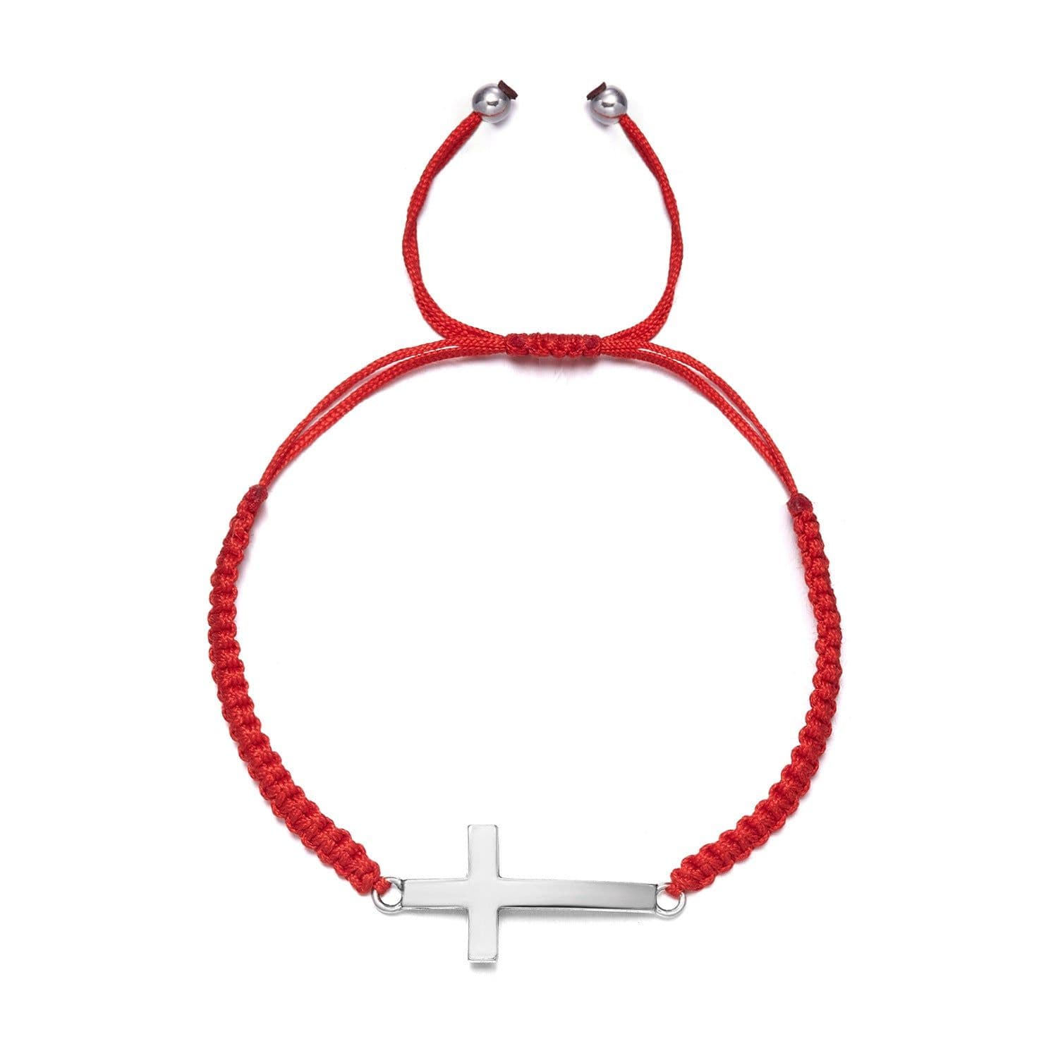 image-Ba Yue Cross-Border Couple Rope Bracelet - Red/Black Alloy