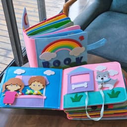 image-Good Day Montessori Felt Busy Board - Blue 24x20