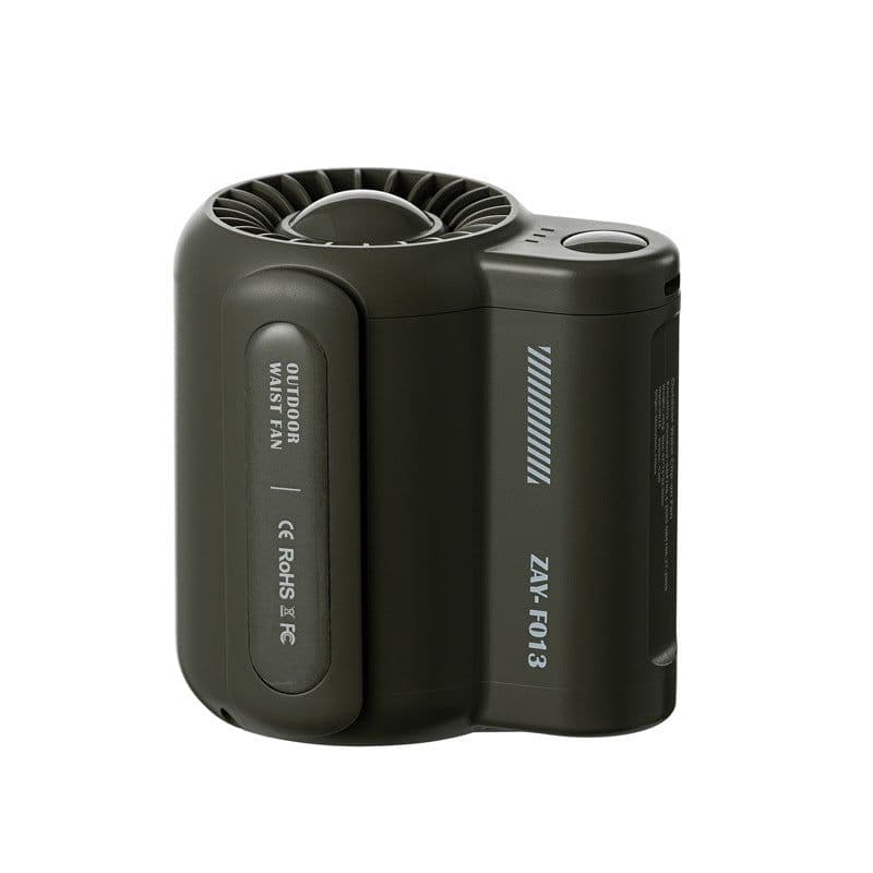 image-ZAY Waist Fan USB Charging - Green Portable