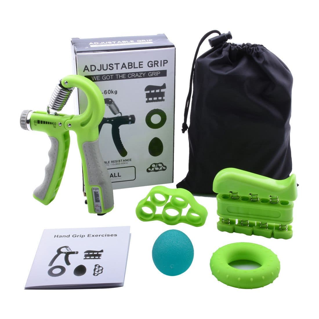 image-Five-piece Counting Grip Set Five Finger Trainer Home Fitness Hand Finger Rehabilitation Training Grip Set