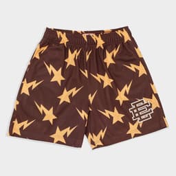 image-Casual Men's Fitness Shorts - Claret Geometric Breathable (63 characters)