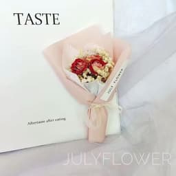 image-Mini Dried Roses Bouquet - Valentine's DIY Decorations 5"