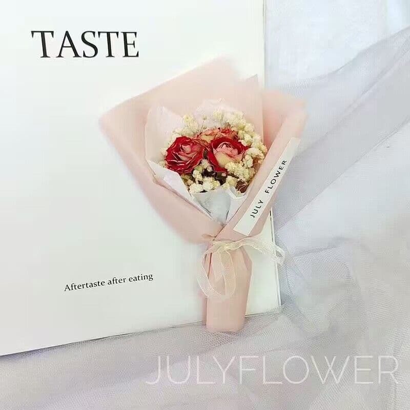 image-Mini Dried Roses Bouquet - Valentine's DIY Decorations 5"