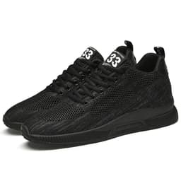 image-Cross-border flying woven sports shoes mesh shoes wear-resistant running sports casual shoes inner invisible height increase 6cm men's shoes