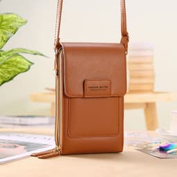 image-2022 new touch screen mobile phone bag female small oblique cute mobile phone small bag fashion wallet vertical section