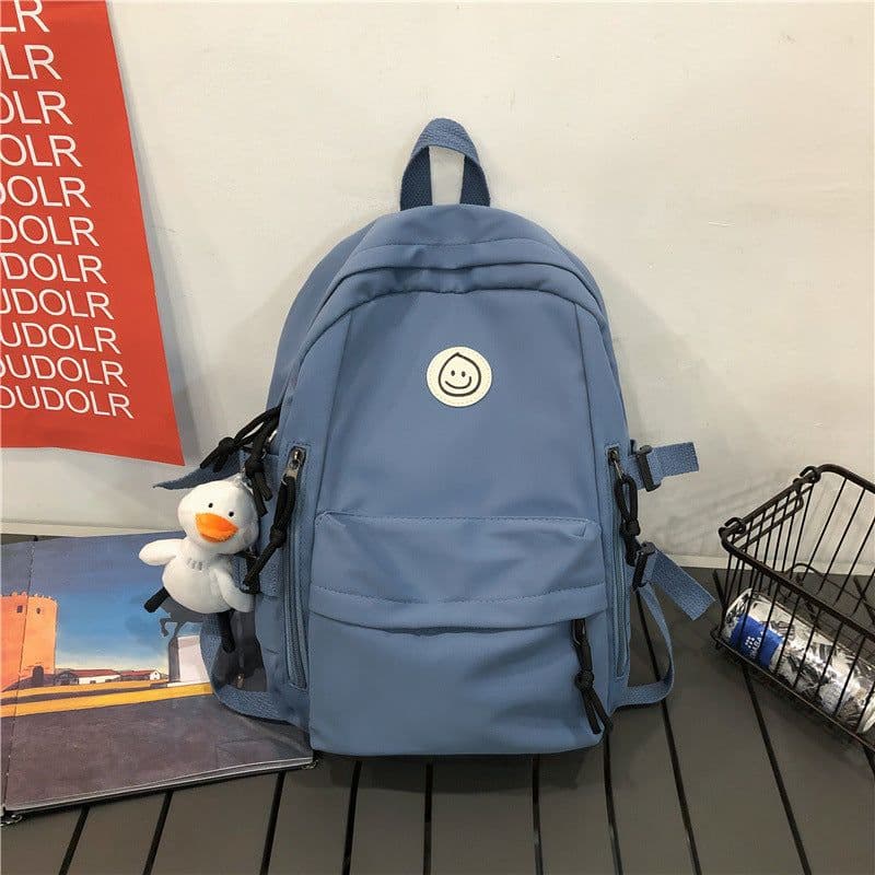 image-School bag female Korean version of Harajuku ulzzang high school college student backpack male large capacity ins wind couple shoulder bag female