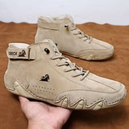 image-Cross-border popular independent station men's shoes high-top men's casual shoes shoes Dr. Ram first layer leather Martin boots men