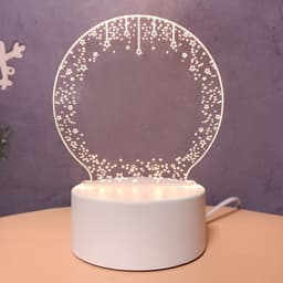 image-3D Night Light Girl Heart USB Plug-in Table Lamp