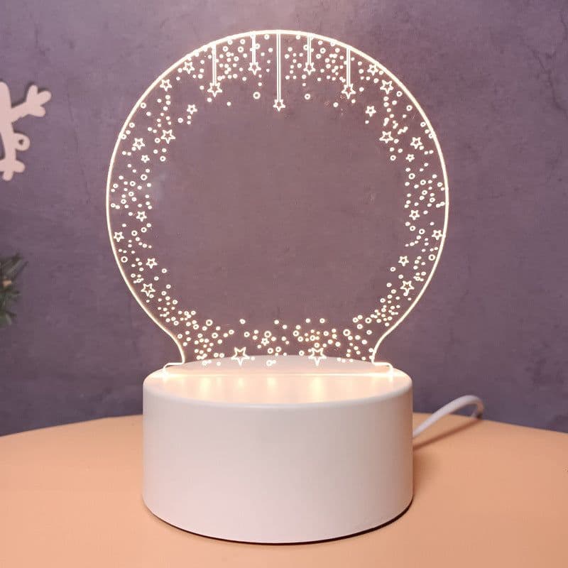 image-3D Night Light Girl Heart USB Plug-in Table Lamp