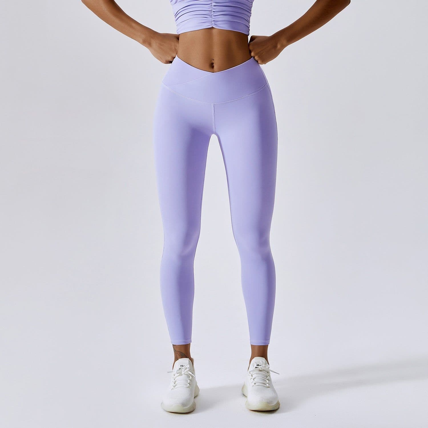 image-high-waisted yoga pants Output: High-waisted Yoga Pants - Black, Plus Size, 40D Stretch Fabric