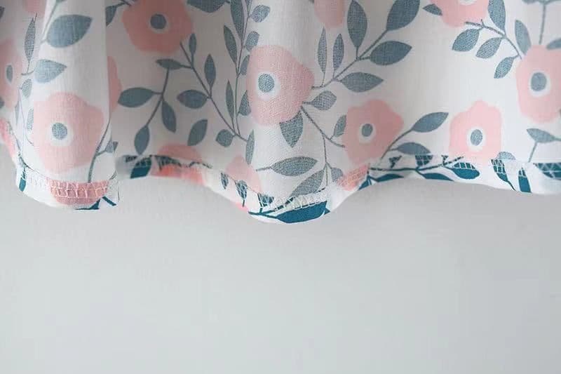 image-Korean Summer Sling Dress - Baby Print Bowknot Princess One-Piece 2022