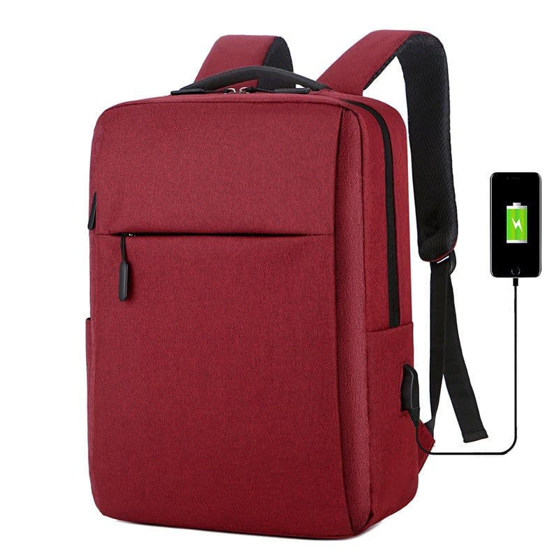 image-Little Elite 20-35L Business Backpack - Gray USB Charging Oxford Cloth