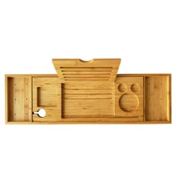 image-Bamboo Bathroom Storage Rack - Modern Minimalist, 75*23*3cm