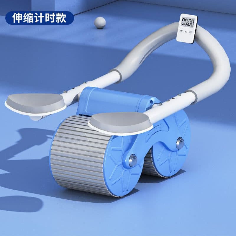 image-Abdominal Wheel Fitness Equipment - Deep Sea Blue, Men and Women