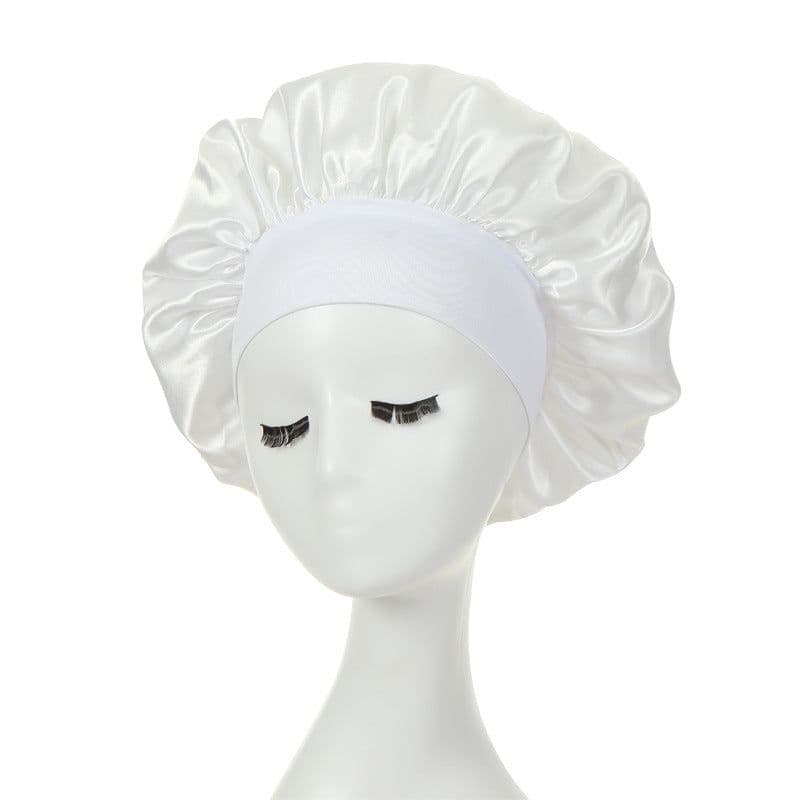 image-Amazon hot selling wide strip wide brim high elastic headband night cap ladies chemotherapy cap hair care cap