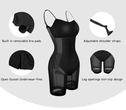 image-European and American independent stations’ hot style light belly control one-piece skirt Internet celebrity bodysuit two-in-one suspender body shaping long skirt wholesale