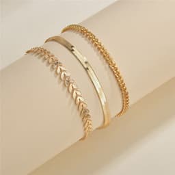 image-Lan Yi Hua Shi Rhinestone Anklet Jewelry - Alloy Multilayer Foot Ornaments
