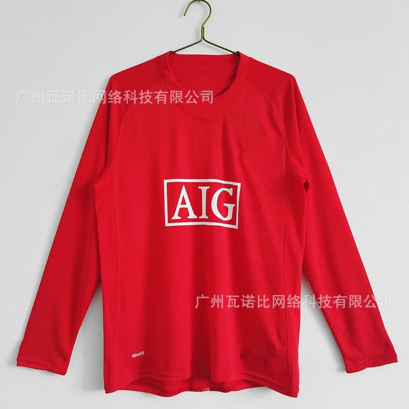 image-Football Jersey - Retro Home Away Long Sleeve Polyester