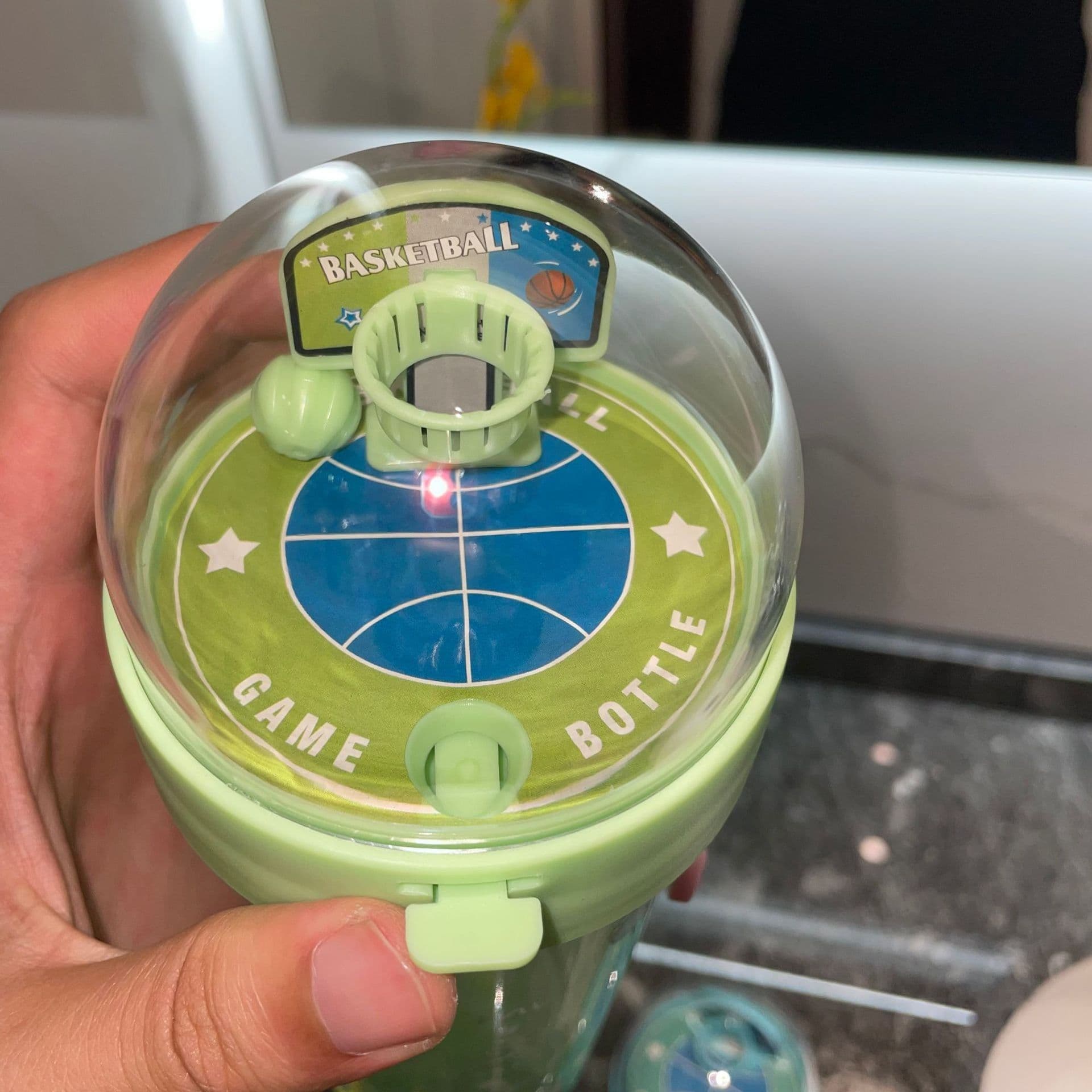 image-Yongkang Cartoon Basketball Water Cup - Green, 420ml Set of 2