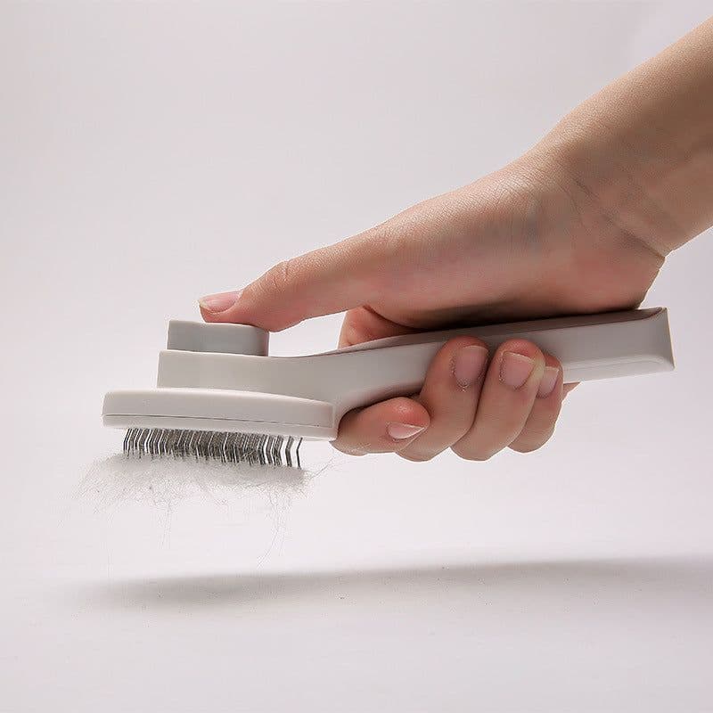 image-Pet grooming artifact self-cleaning comb cat comb needle comb to remove floating hair cat and dog groomer special comb brush massage brush