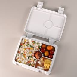 image-Compartmented Lunch Box - Large Microwave Safe