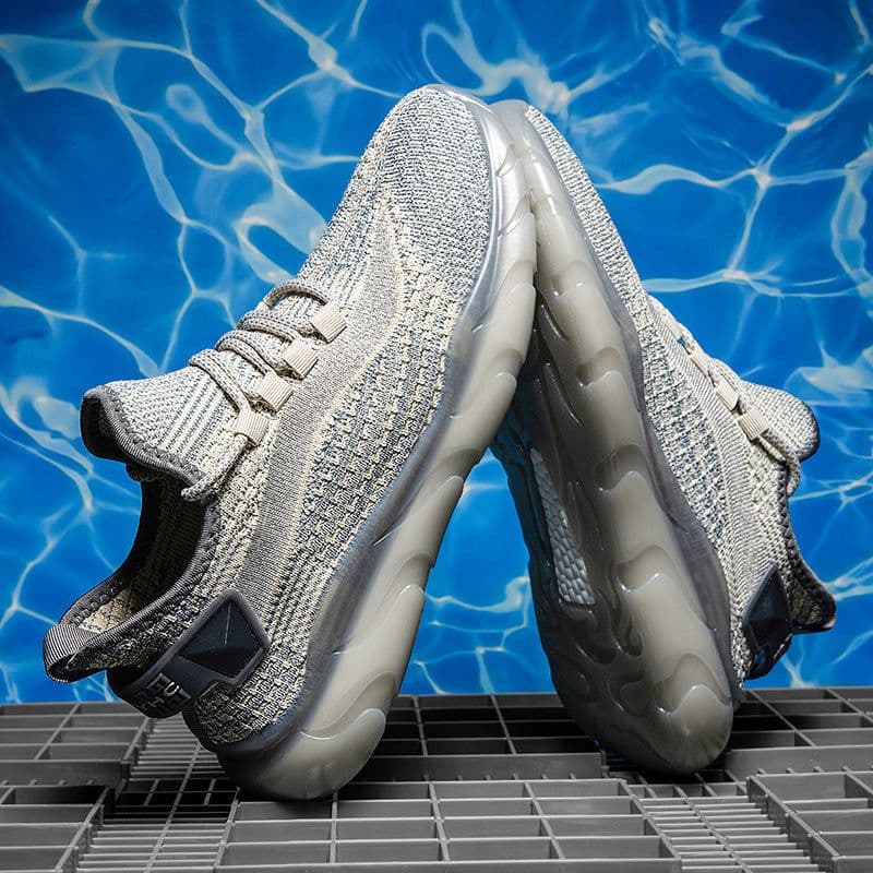 image-21 Four Seasons Flying Weaving Breathable Casual Sports Running Shoes Trendy 350 Popcorn Coconut Shoes Lightweight Lace-Up Men's Shoes