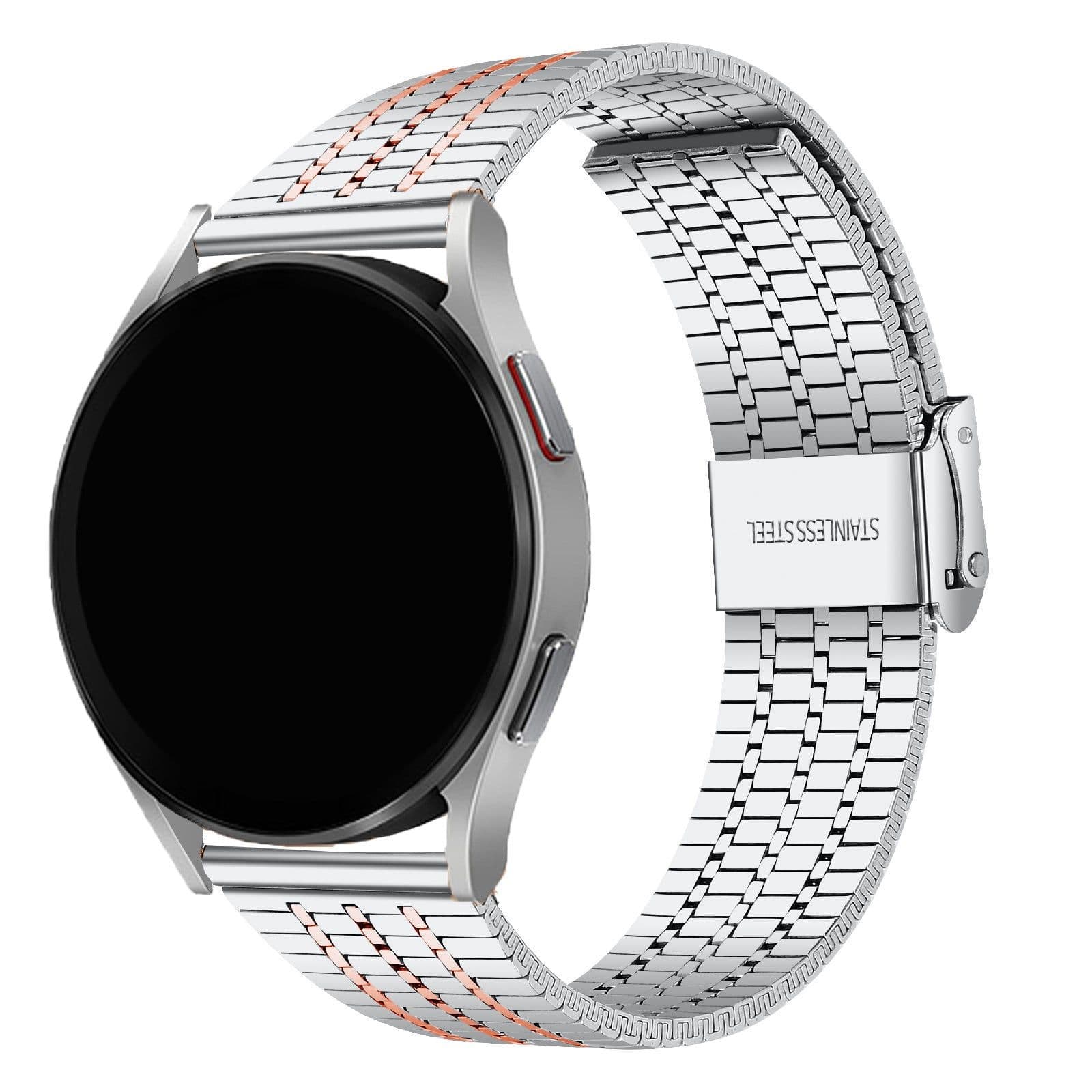 image-Apple Watch Metal Strap Fish Scale Seven Stainless Steel Double Safety Buckle