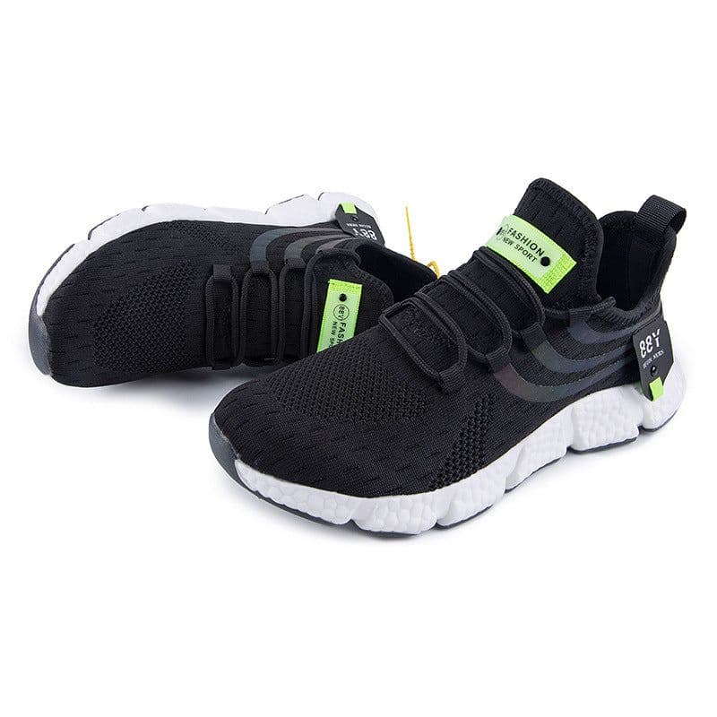 image-Men's Running Shoes - White Mesh Breathable Sports