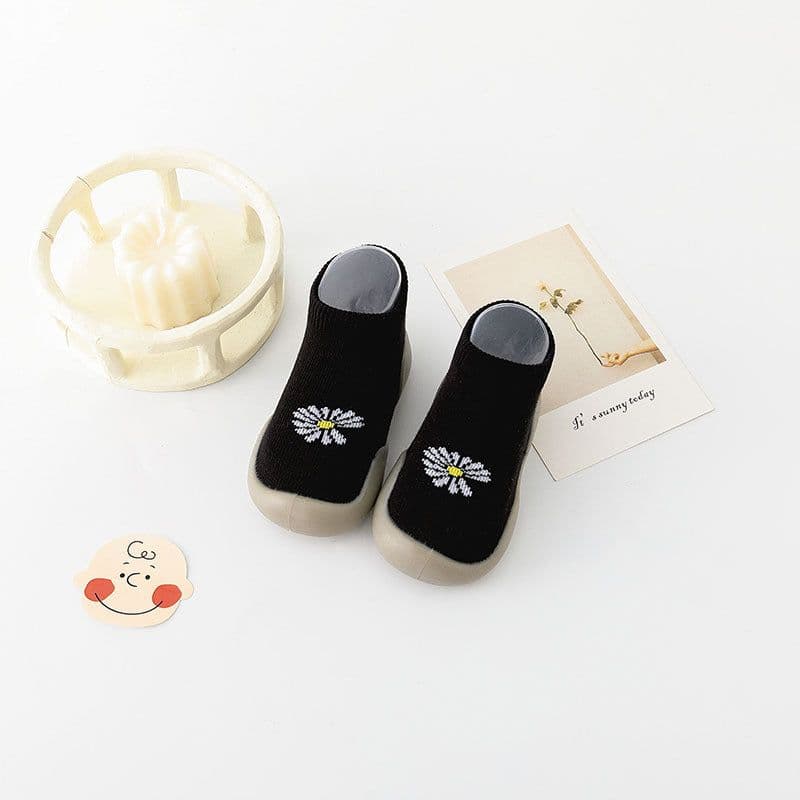 image-Toddler Socks Shoes - Beige Breathable Cotton Low Cut