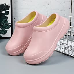 image-Men's Waterproof Kitchen Shoes, Non-Slip Rain Boots, EVA Foam Sole, Size 44-45