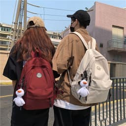 image-School bag female Korean version of Harajuku ulzzang high school college student backpack male large capacity ins wind couple shoulder bag female