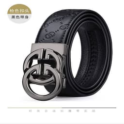 image-February Paul Men's Leather Belt - Gold Automatic