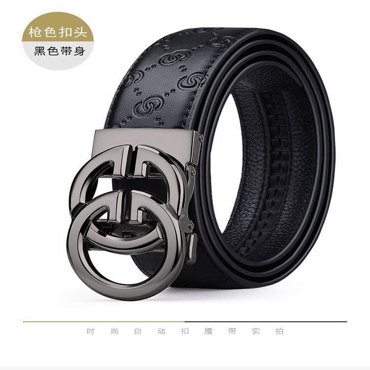 image-February Paul Men's Leather Belt - Gold Automatic