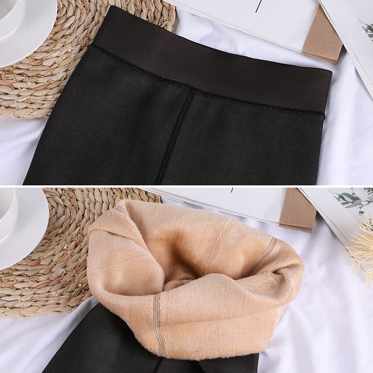 image-Black Nylon Thickened Opaque Tights with Feet