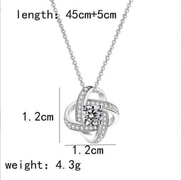 image-Cross-border new lucky four-leaf clover diamond pendant zircon necklace box chain fashion short collarbone chain wholesale
