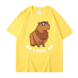 image-Cross-border independent station new summer cartoon cute Harajuku style printed cotton short-sleeved men's and women's T-shirt tops