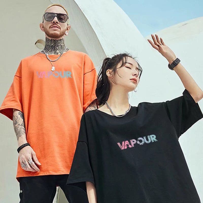 image-Orange T-Shirt Men 3XL Round Neck Short Sleeve