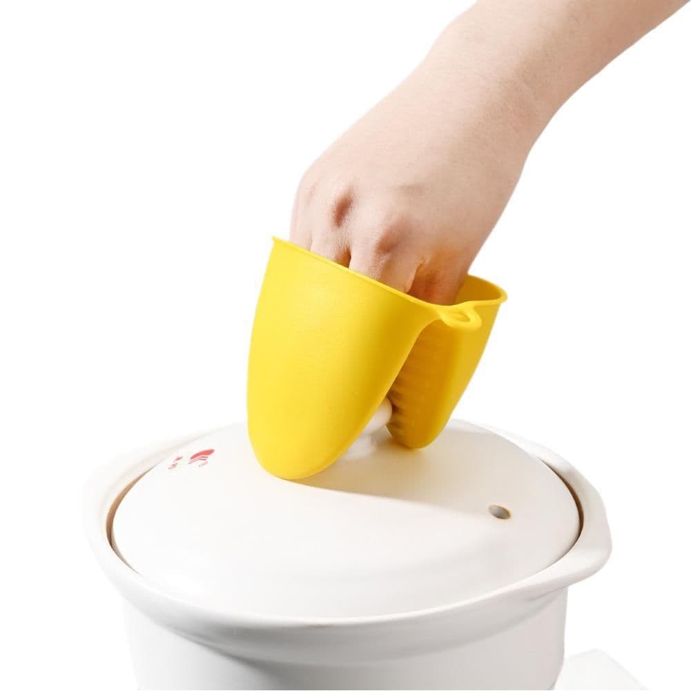 image-Silicone Microwave Oven Insulated Gloves Heatproof Baking Handbag